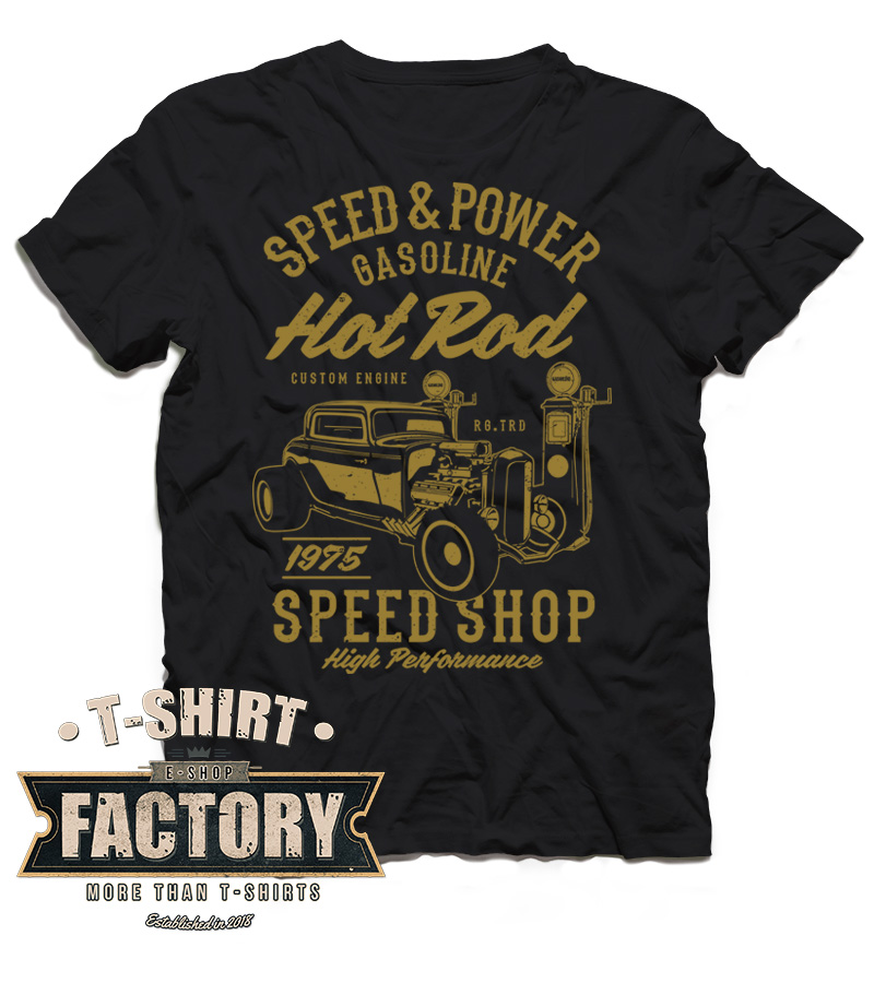 Tričko Speed & Power Hot rod